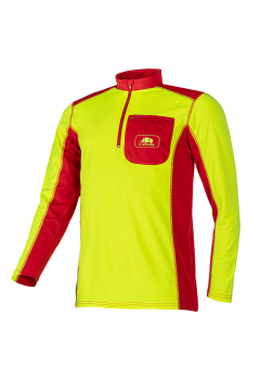 SIP t-shirt geel-rood fluoriserend technisch UPF L +50697a-844-l